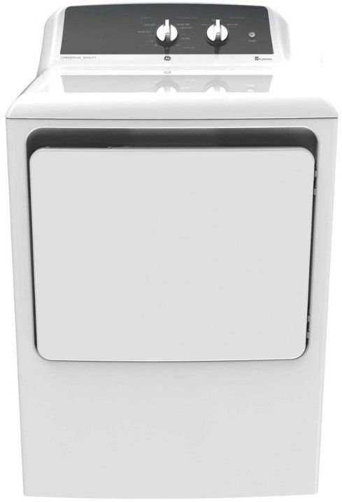 GE® 6.2 Cu. Ft. White Front Load Gas Dryer-0