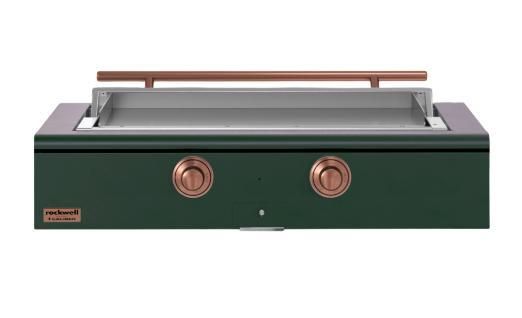 Caliber™ Rockwell Social 48" Emerald Built-In Liquid Propane Outdoor Griddle with Copper Hardware-0