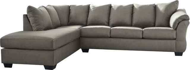 Signature Design by Ashley® Darcy 2-Piece Cobblestone Left-Arm Facing Sofa Sectional and Chaise-0