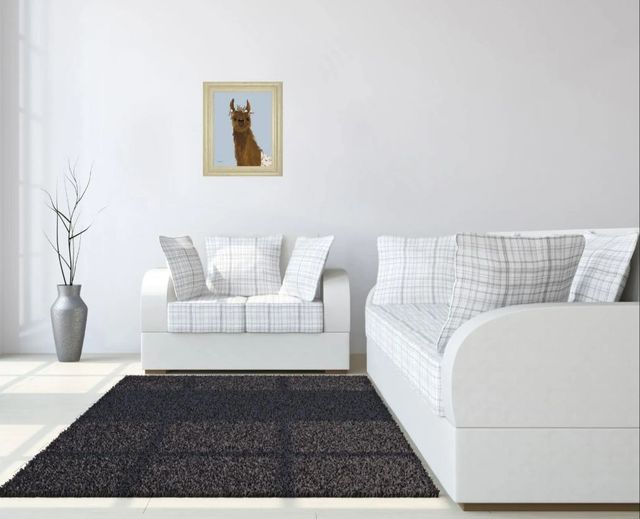 Classy Art Delightful Alpacas II by Becky Thorns Wall Art-2