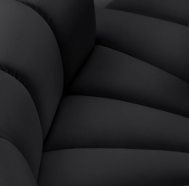 Meridian Furniture Arc 4-Piece Black Vegan Leather Sectional-3