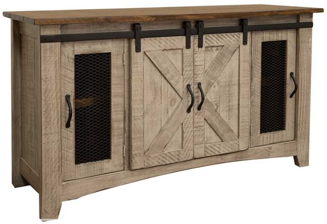 International Furniture Direct Pueblo Gray Gray 70" TV Stand-0