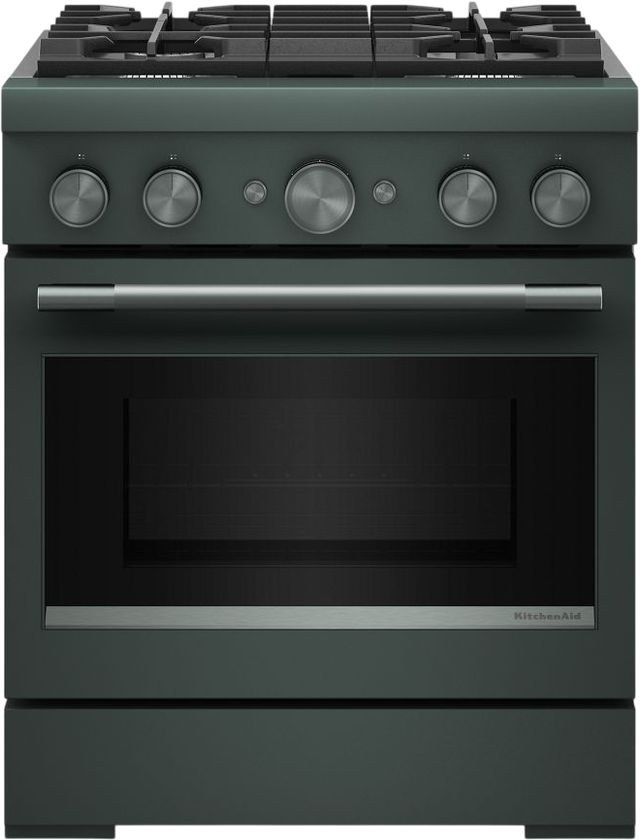 KitchenAid® 30" Juniper 4 Burner Pro Style Dual Fuel Range with No Preheat Air Fry Mode-0