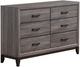 Global Furniture USA Kate 4-Piece Foil Gray Full Panel Bedroom Set-2