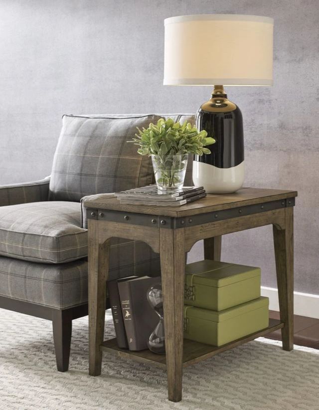 Kincaid® Plank Road Artisan's Stone Chairside Table-2