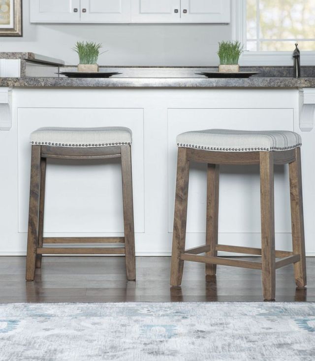 Linon Claridge Brown/Natural Counter Stool-1