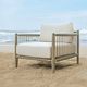 Uttermost® Borneo Dark Gray/Oyster White Wooden Outdoor Lounge Chair with Cushion-1