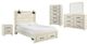 Signature Design by Ashley® Cambeck 5-Piece Whitewash Queen Panel Bed Set-0