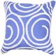 A & B Home Blue/White 18" Throw Pillow-0