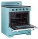 Unique® Appliances Classic Retro 30" Ocean Mist Turquoise Freestanding Electric Range-4