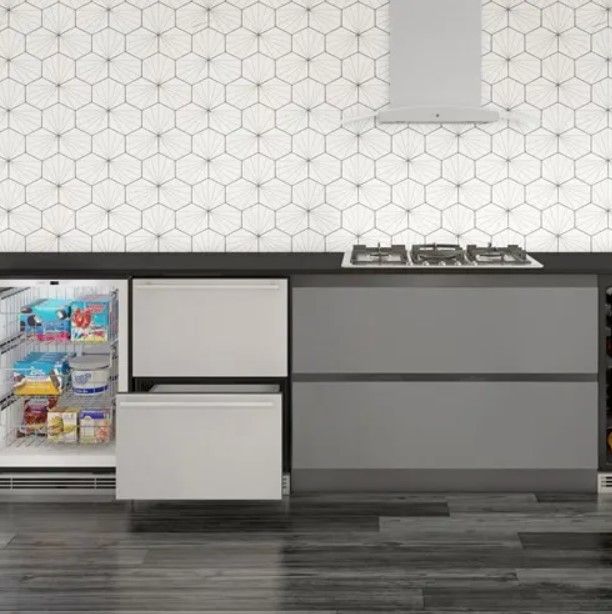 U-Line® Stainless Solid 24" Refrigerator Drawers-2