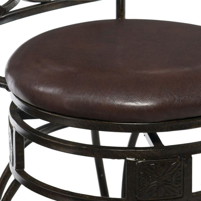 Linon O & X Chocolate Counter Stool-3