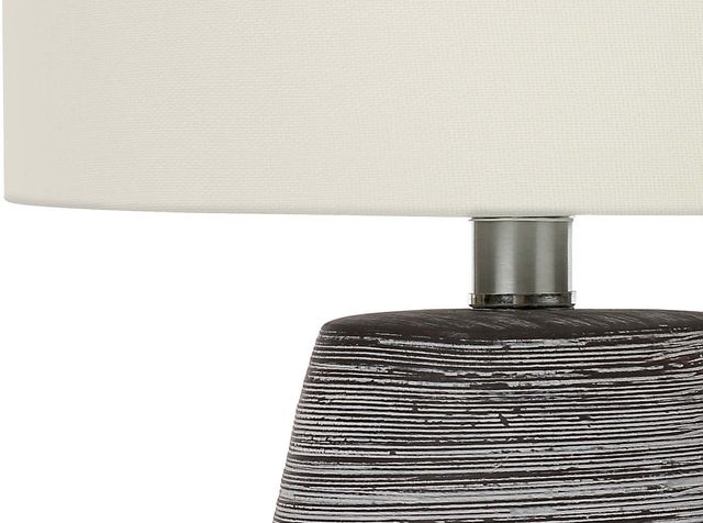 Monarch Specialties Inc. 19"H Grey Ceramic Table Lamp-1