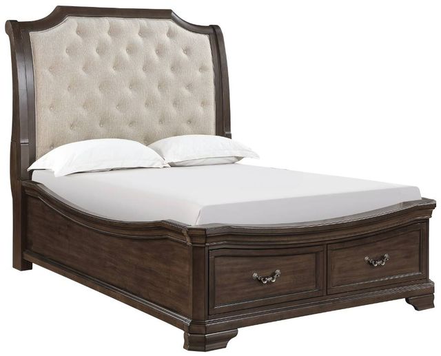 New Classic® Home Furnishings Lyndhurst Walnut Queen Panel Bed-0
