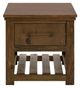 International Furniture Direct Walnut Brown 23" End Table-1