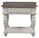 Liberty Furniture Magnolia Weathered Bark End Table with Antique White Base-3