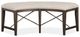 Magnussen Home® Westley Falls Graphite Curved Bench with Upholstered Seat-0