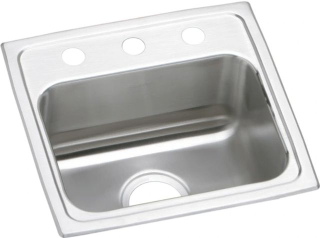 Elkay Lustertone® Classic Lustrous Satin 17" x 16" x 4" 1-Hole Single Bowl Drop-In ADA Sink-0