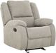 Primo™ International Amos Grey Upholstered Manual Rocker Recliner Chair with Padded Arms-0