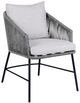 Armen Living Ditas Black/Dark Gray Outdoor Dining Chair-0