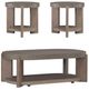 Liberty Furniture Affinity 3-Piece Gray Optional Occasional Table with Dusty Taupe Set-0