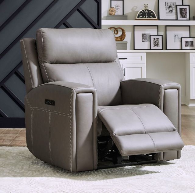 Liberty Furniture Camden Aline Light Gray Leather Power Recliner-3