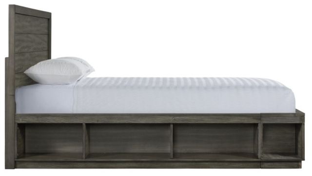 Elements International Elation Gray Queen Storage Bed-2