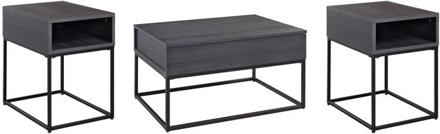 Signature Design by Ashley® Yarlow 3-Piece Black Living Room Tables Set-0
