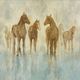 Stylecraft Band Of Horses Beige/Blue/Brown Wall Art-1
