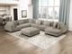 Homelegance® Traverse 7-Piece Taupe Modular Sectional with Reversible Chaise and Ottoman-1