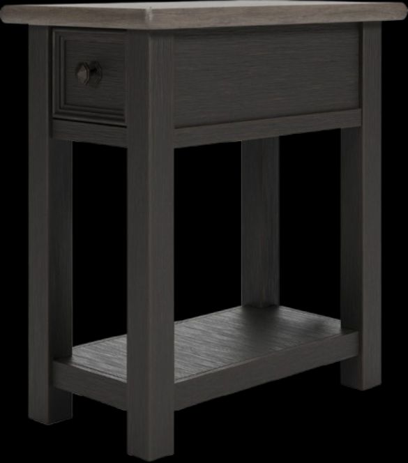 Signature Design by Ashley® Tyler Creek Grayish Brown End Table with Black Base -1