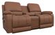 La-Z-Boy® Greyson Caramel Leather Manual Reclining Loveseat with Console-0