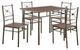 Coaster® Anna 5-Piece Dark Bronze Rectangular Dining Set-0