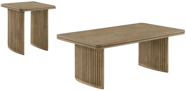 Coaster® Adina 2-Piece Light Brown Coffee Table Set-0