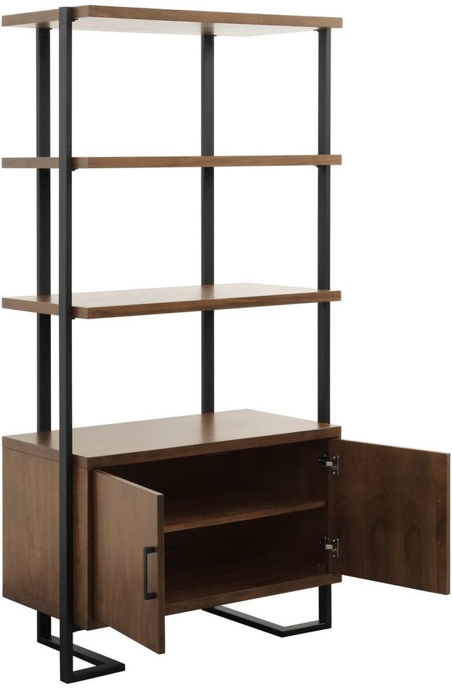 Homelegance® Sedley Rustic Black/Walnut Bookcase-3