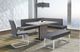 Armen Living Amanda 2-Piece Gray/Chrome Side Chair Set-1
