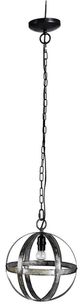 A & B Home Southern Living Ordway Antique Black Iron Sphere 1-Light Pendant Chandelier-0