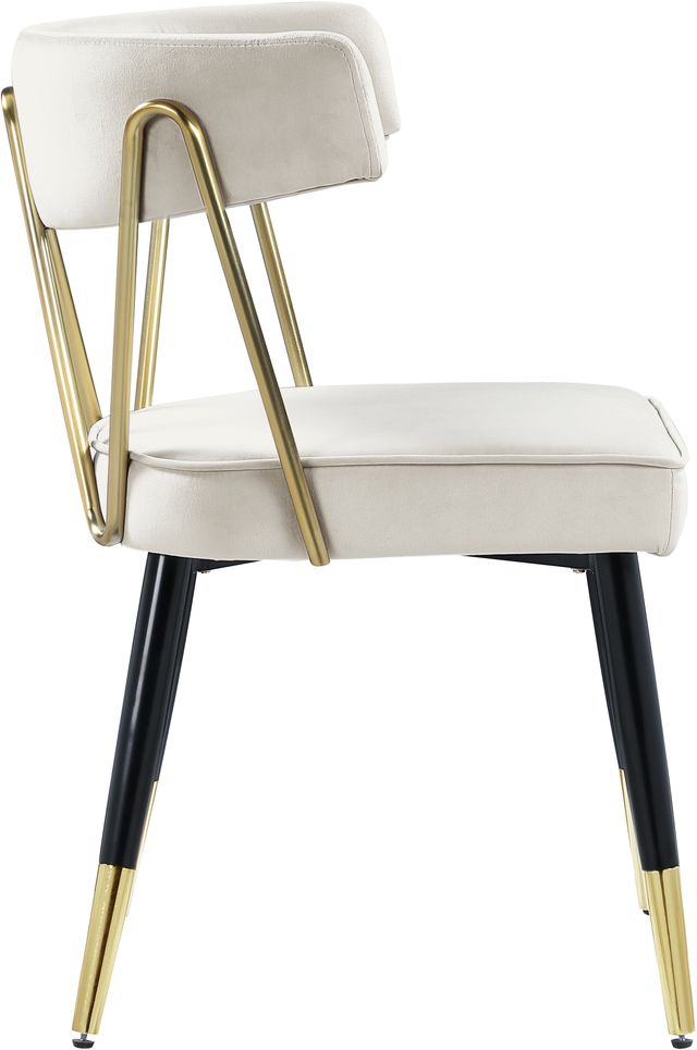 Meridian Furniture Rheingold Cream Velvet Dining Side Chair-2