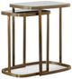 Century® Grand Tour Furniture Bhodi Glass Top Nesting Tables with Antique Brass-1