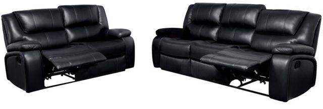 Coaster® Camila 2-Piece Black Manual Reclining Living Room Set-1