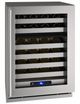 U-Line® 5 Class Stainless Steel 24" Dual Zone Reversible Hinge Wine Refrigerator-0