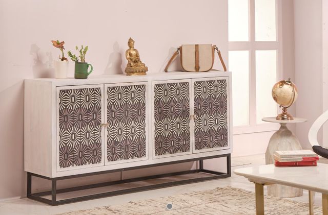 Jaipur Furniture Charolette White Wash Sideboard-1