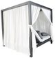 CabanaCoast® Customizable Muse Aluminum Outdoor Cabana Daybed Sling Roof with 4 Curtain-4
