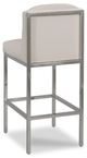 Woodbridge Furniture Venice Brushed Nickel/Stainless Steel/White Bar Stool-3