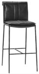 Classic Home Mayer Black/Jet Black 30" Leather Bar Stool-0