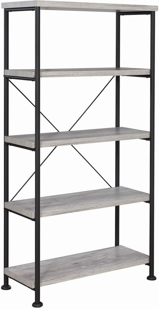 Coaster® Analiese Grey Driftwood Open Bookcase-0