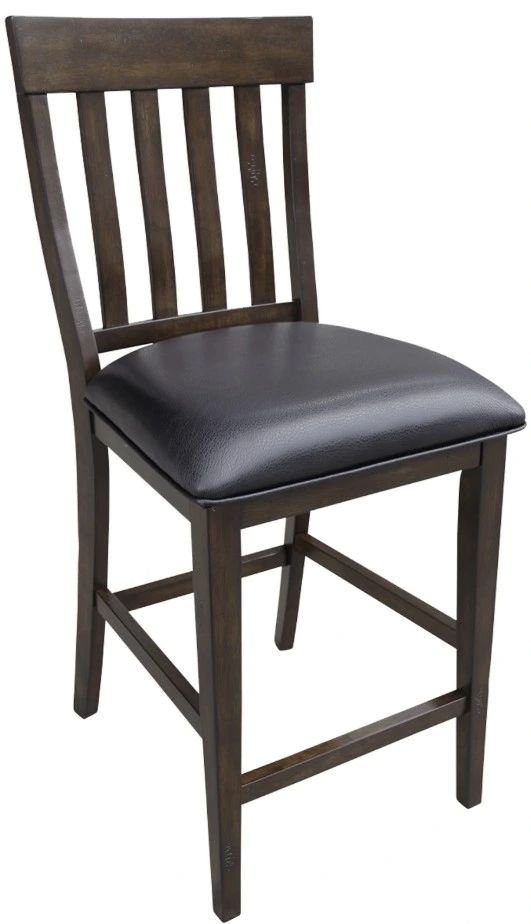 A-America® Mariposa Warm Gray Slat Back Bar Stool-0