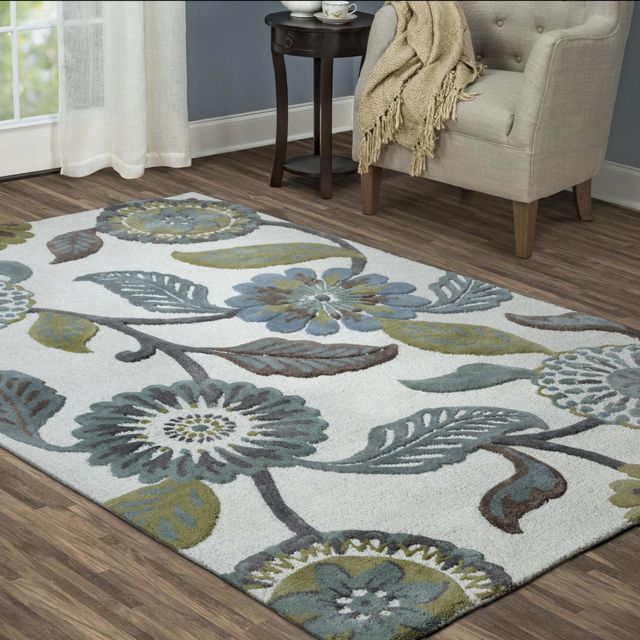 Rizzy Home Eden Harbor Sage/Blue-Teal 3' x 5' Rug-1