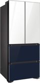 Samsung 32 in. 17.3 Cu. Ft. White-Navy Glass Smart Kimchi & Specialty French Door Refrigerator-3