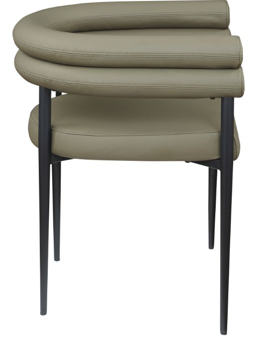Meridian Furniture Lavina Olive/Black Vegan Leather Upholstered Dining Chair-2